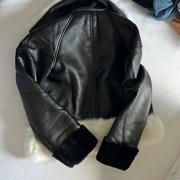 BNWT MISSGUIDED - faux fur and leather multi tone jacket - Picture 4 of 5